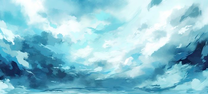 تصویر آسمان آبی فانتزی